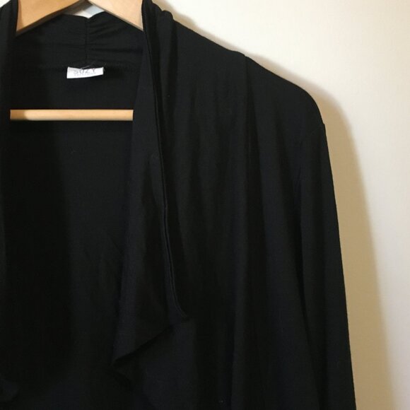 Vintage Black Semi Cropped Rayon Whimsigoth Open Cardigan - Picture 5 of 16